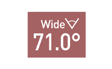 水平画角71°