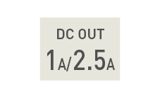 DC OUT 1A/2.5A