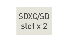 SDXC対応SDカードスロットx2基装備